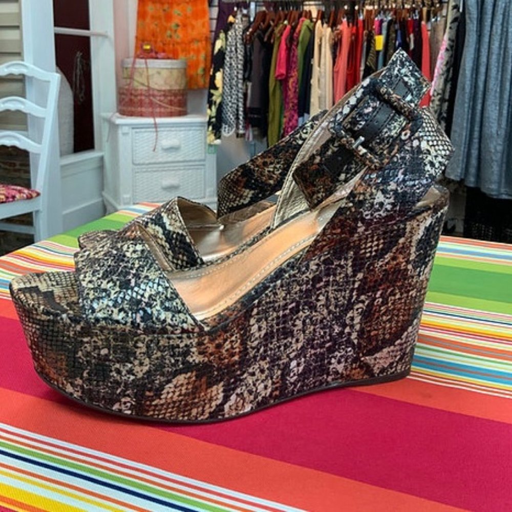 Bcbgeneration Snake Skin Wedge - image 1